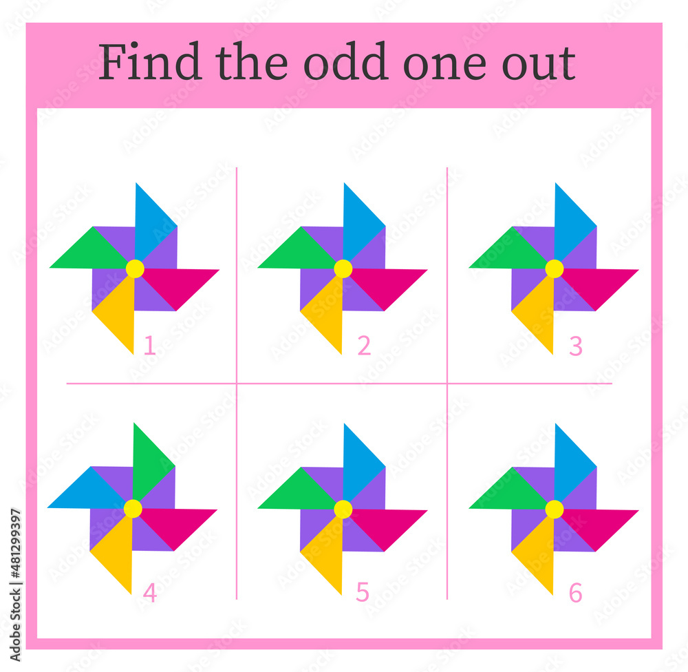 Find the odd one out. Visual logic puzzle for children. Vector illustration. Find the odd one out. Visual logic puzzle for children. Vector illustration.