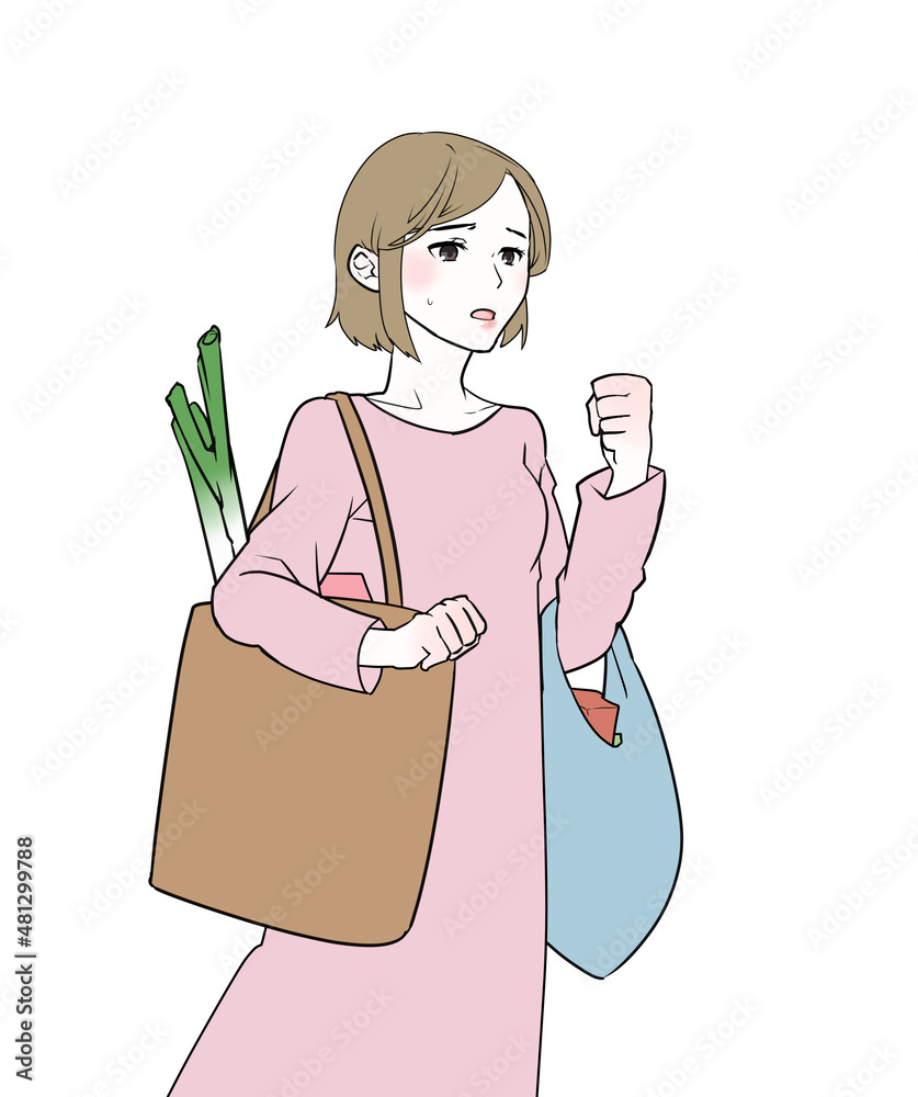 イラスト素材 重い荷物を持って買い物から帰る主婦 Stock イラスト Adobe Stock イラスト素材 重い荷物を持って買い物から帰る主婦 Stock イラスト Adobe Stock
