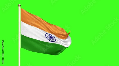 INDIA FLAG FOOTAGE SLOW MOTION, ANIMATION, INDIA FLAG FOOTAGE SLOW MOTION, ANIMATION, flag fluttering, independence day and republic day of India photo