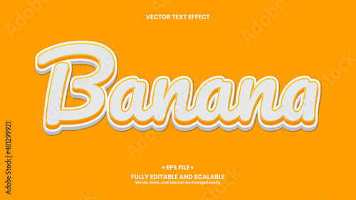 Banana 3D Text Effect