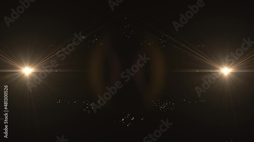  Golden wedding particles with flare background 4k footage