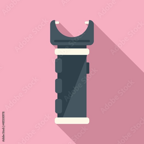 Weapon taser icon flat vector. Police gun
