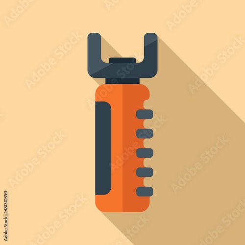 Defensive taser icon flat vector. Gun stun
