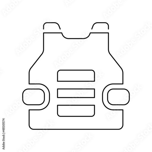 Bulletproof vest icon