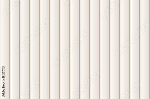 White vertical wooden, metal, or plastic seamless siding texture. Pattern of building cladding. Abstract vector pattern with texture. Horizontal wall decor for warehouse facade. Vinyl floor backhround