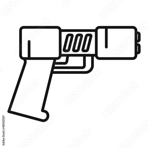 Weapon taser icon outline vector. Police gun
