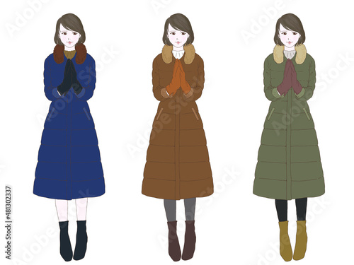 コートの女性③全身_ベーシック