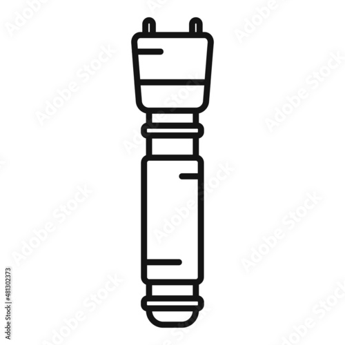 Taser electroshock icon outline vector. Tazer police