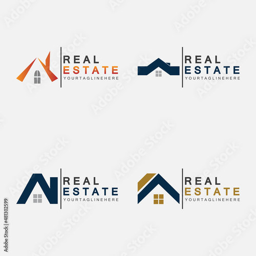 Real Estate Business Logo Template, Building, Property Development, and Construction Logo Vector