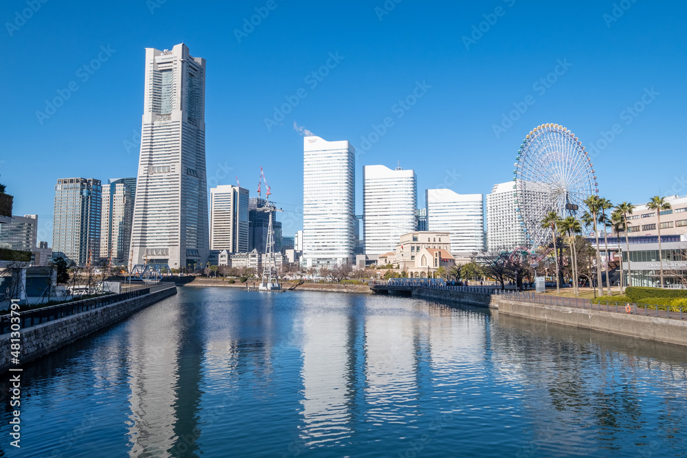 Naklejka premium 神奈川県横浜市のみなとみらい21