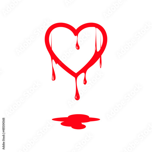 Dripping heart icon