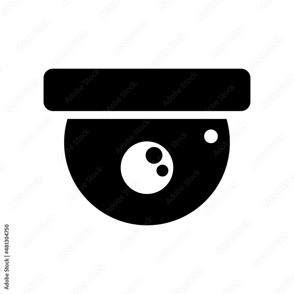 Fixed CCTV, Security Camera Icon Vector Template