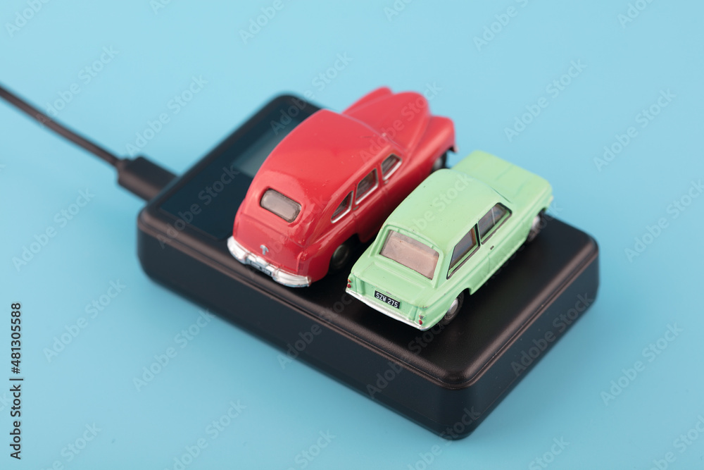 Fototapeta premium Car model on charger