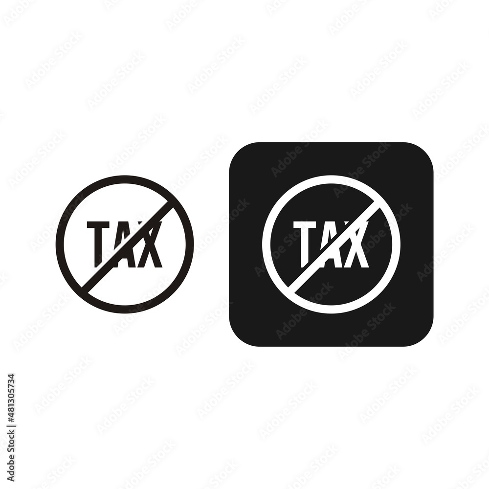 Tax free icon isolated on white background Tax free icon isolated on white background