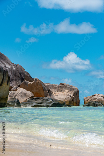 Seychelles La Digue Granite Rocks