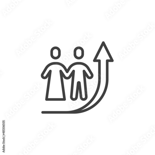 Relationship Coaching line icon