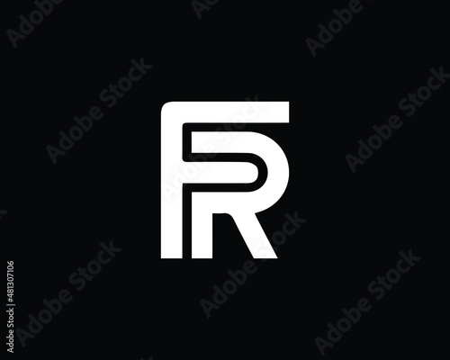 Free Download Minimal Initial Letter FR Vector Logo Design , Simple Monogram FR Icon  - GFXLoad
