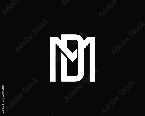 Minimal Initial Letter MD DM Vector Logo Design , Simple Monogram DM MD Icon 