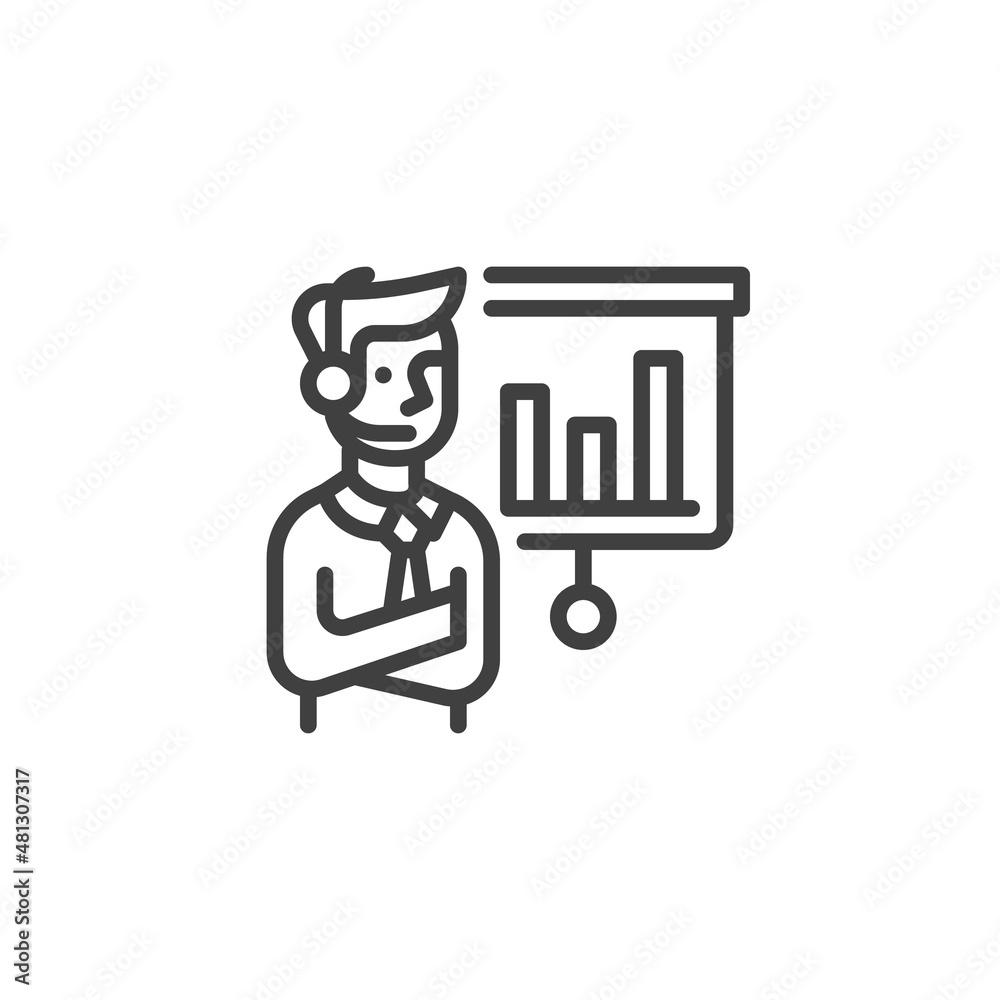 Business Coaching line icon Business Coaching line icon