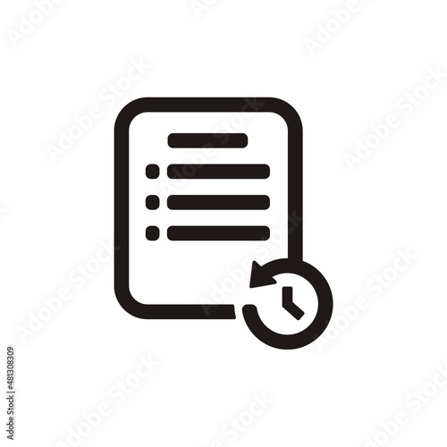 Purchase history icon isolated on white background