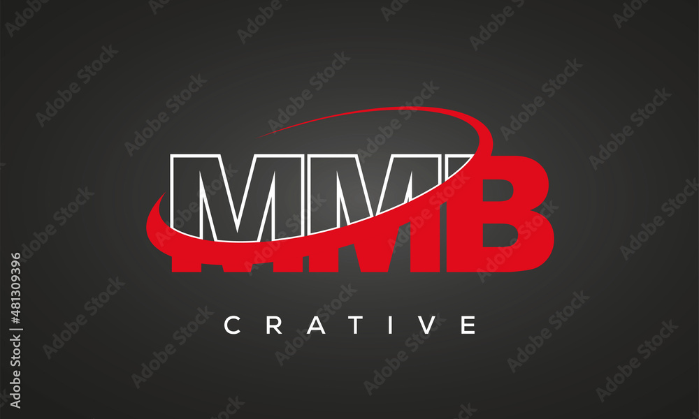 MMB creative letters logo with 360 symbol vector art template design MMB creative letters logo with 360 symbol vector art template design