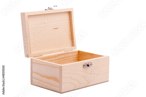 wood box on white background