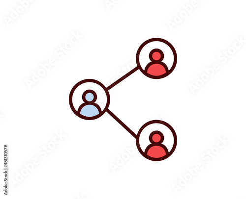 Hierarchy line icon. Vector symbol in trendy flat style on white background. Office sing for design.