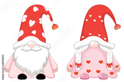 Couple of Valentine gnomes
