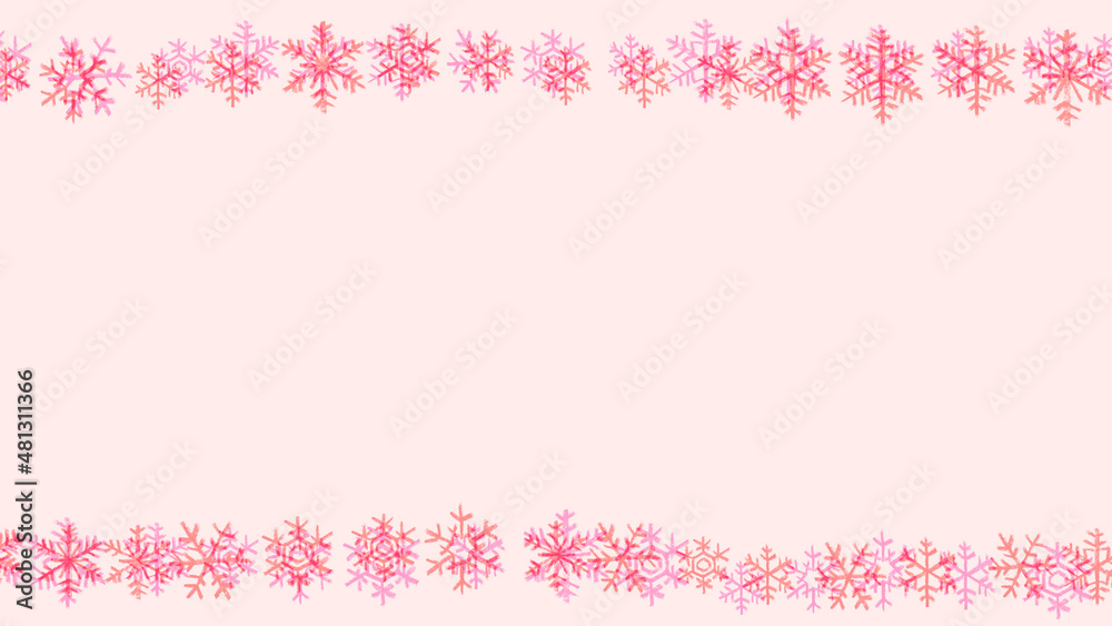 Simple and cute snowflake line background Simple and cute snowflake line background