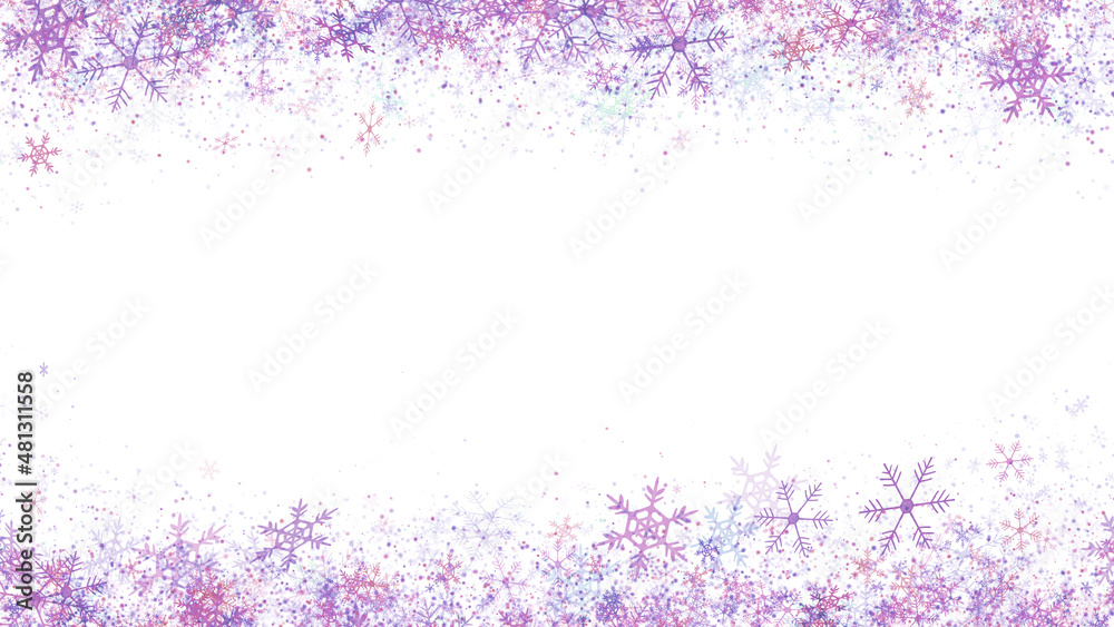 Fluffy snowflake frame background Fluffy snowflake frame background