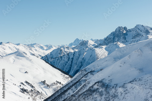 Winter Arkhyz view of the summit mountain © AZ