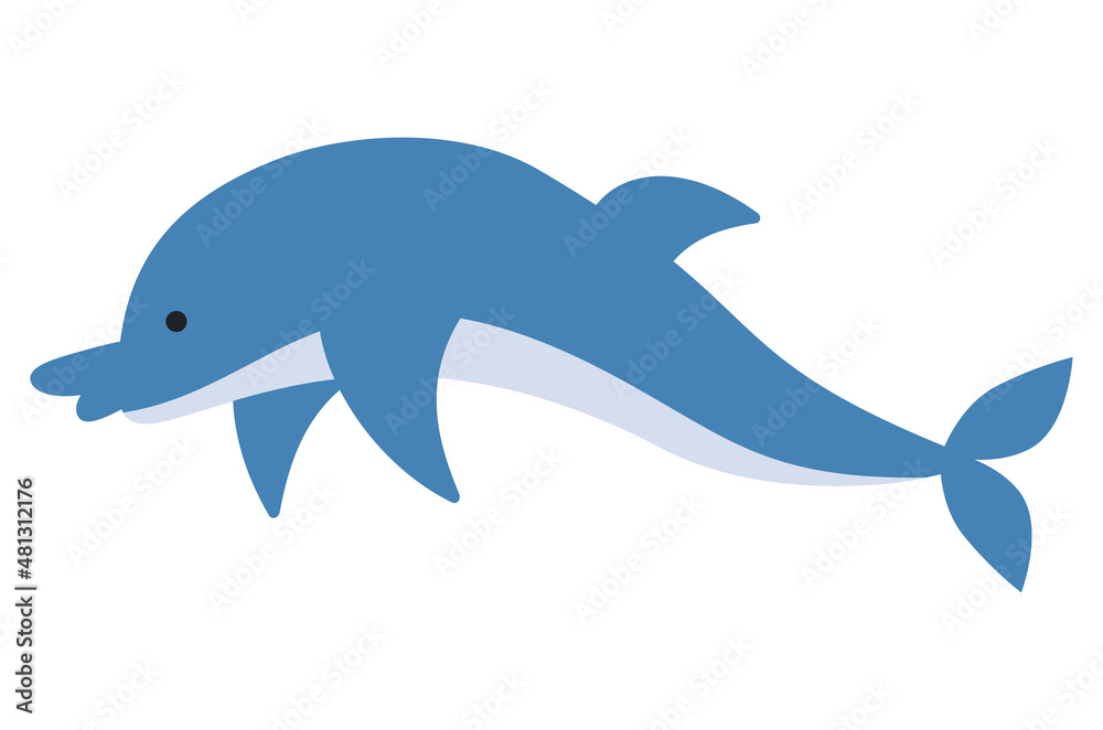 Simple blue dolphin Simple blue dolphin