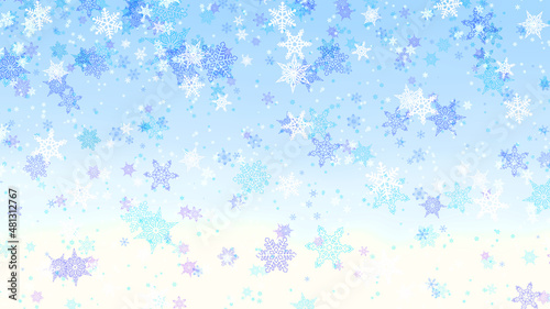 Fantastic background with snow