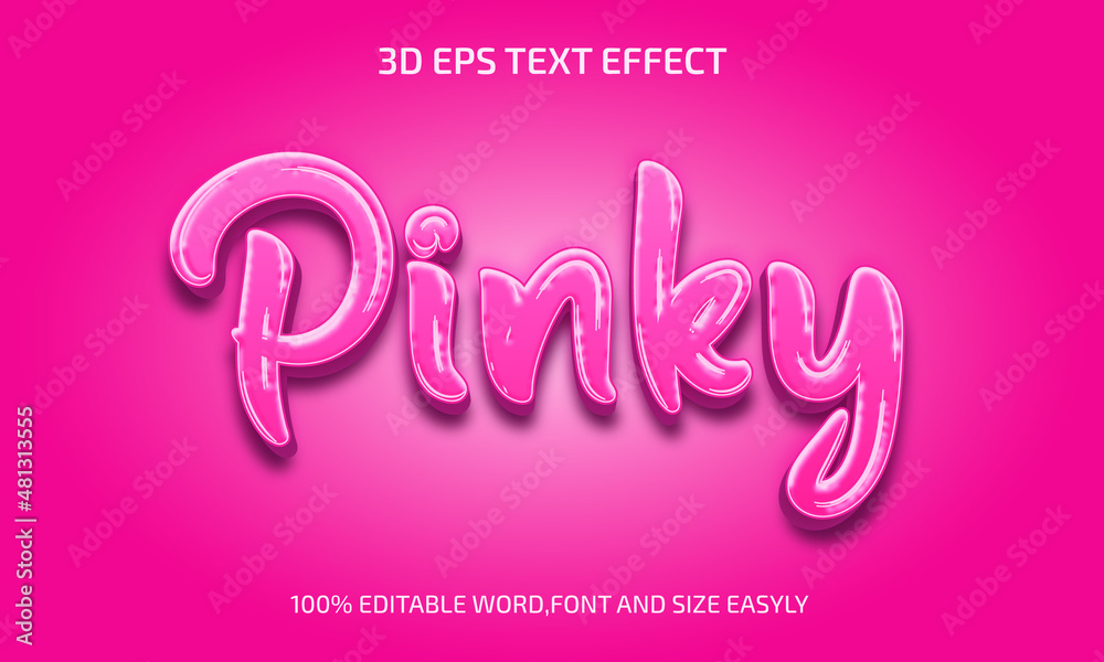 Pinky 3d editable text effect style Pinky 3d editable text effect style