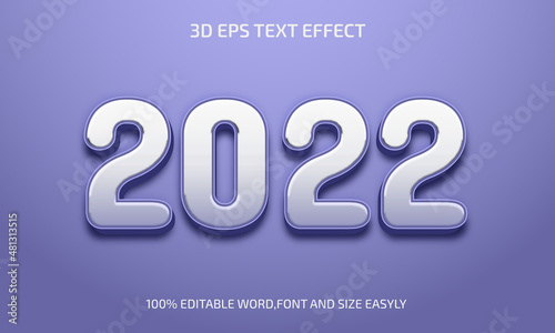 2022 3d editable text effect style