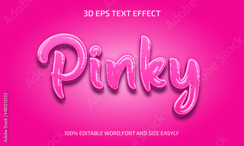 Pinky 3d editable text effect style