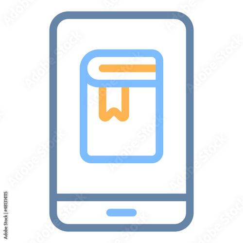 education app colored line icon