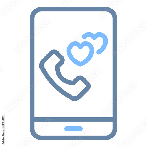 dating app colored line icon