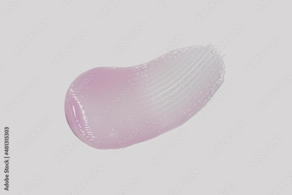 Fototapeta premium Cosmetic smear purple color on a light background