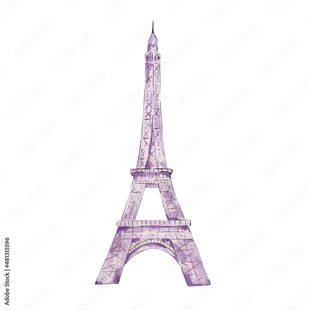 Valentine's day, purple eiffel tower