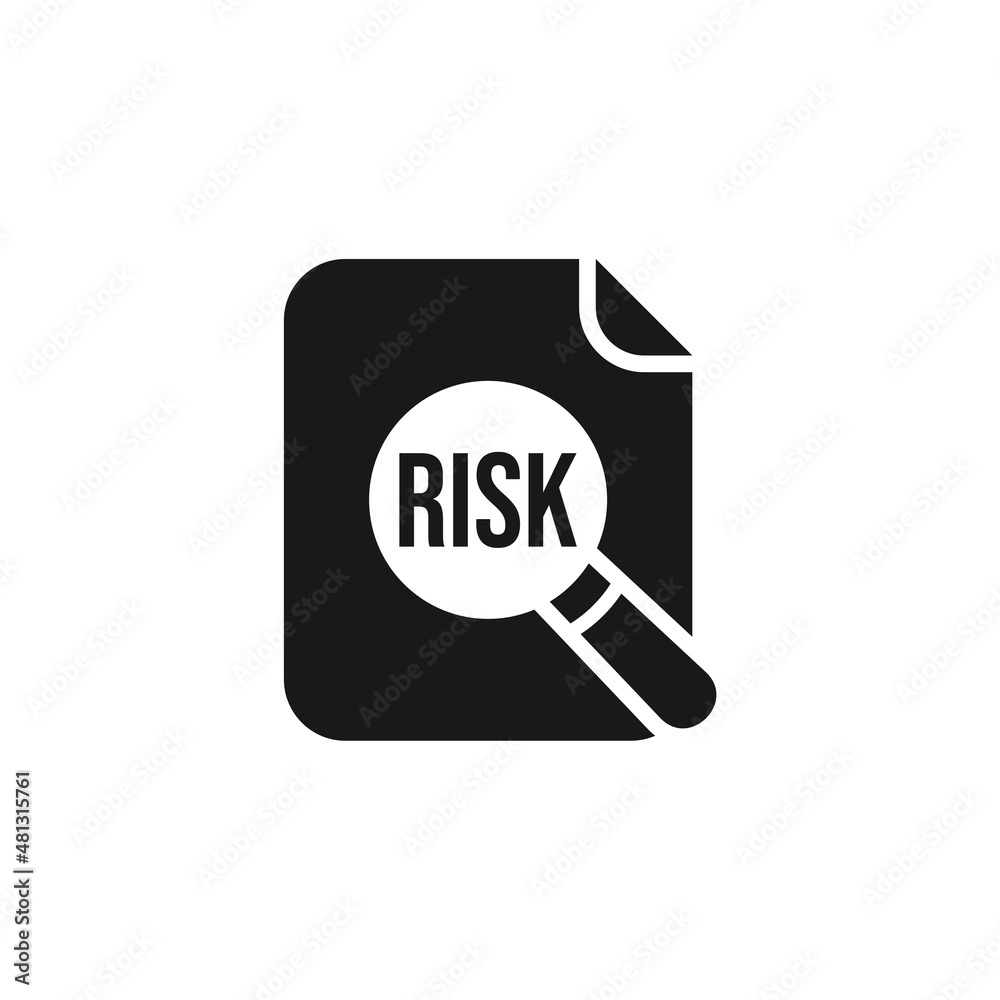 Risk analysis icon isolated on white background Risk analysis icon isolated on white background