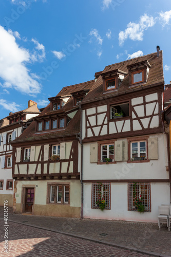 Half timbered houses of Colmar  Alsace  France