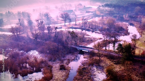 Morning mist over rivers