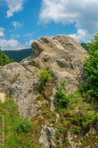 The rock complex of Tustan in Ukraine