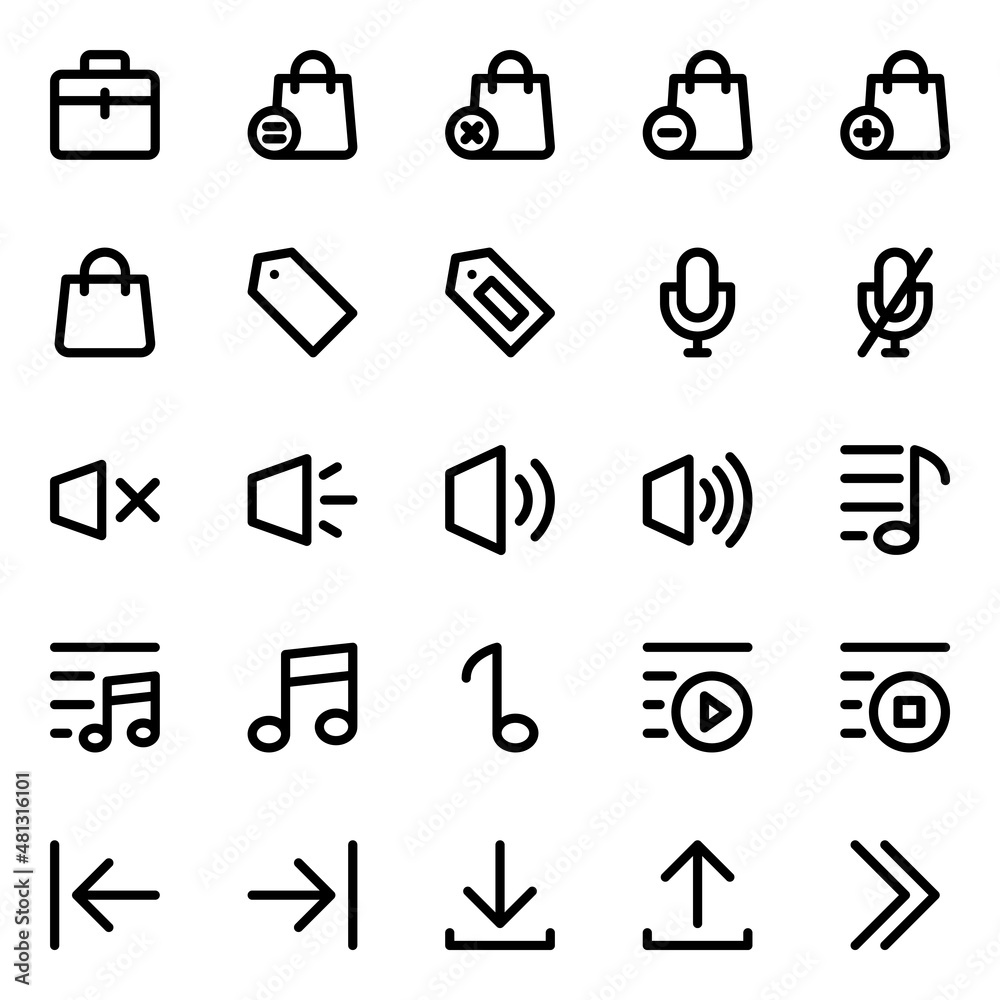 Outline icons for universal web & mobile. Outline icons for universal web & mobile.