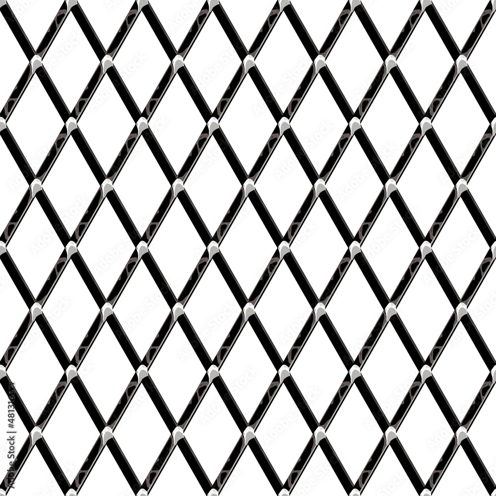Naklejka premium Abstract seamless geometric grid net pattern