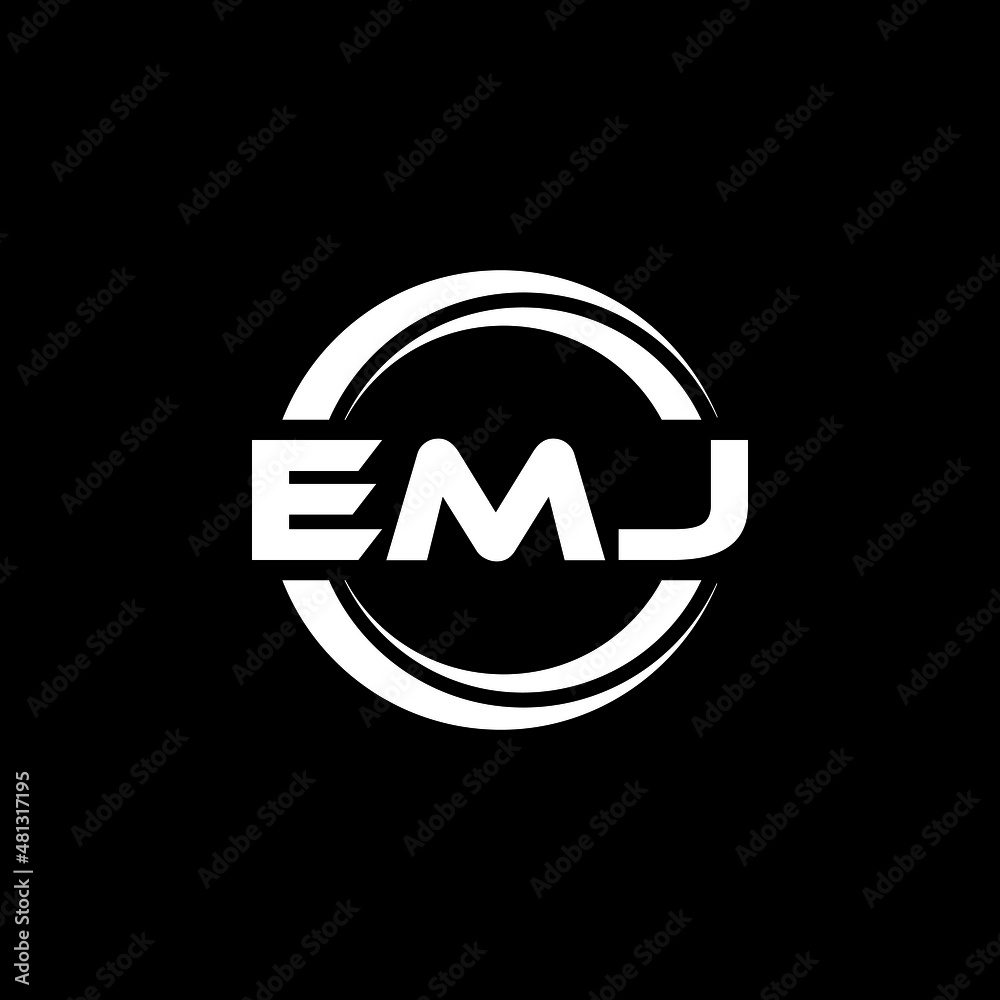 EMJ letter logo design with black background in illustrator, vector logo modern alphabet font overlap style. calligraphy designs for logo, Poster, Invitation, etc. EMJ letter logo design with black background in illustrator, vector logo modern alphabet font overlap style. calligraphy designs for logo, Poster, Invitation, etc.