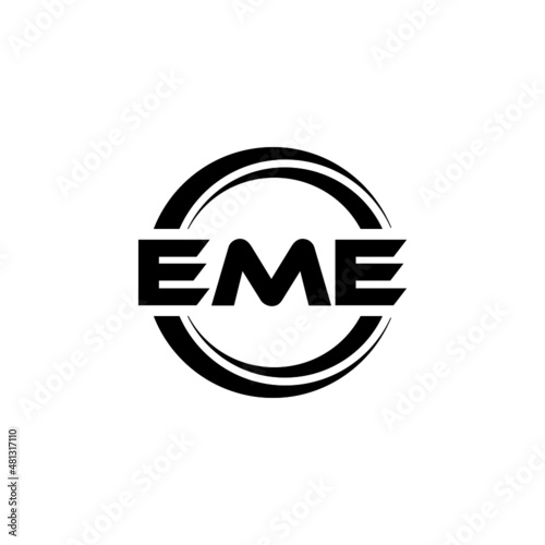 EME letter logo design with white background in illustrator, vector logo modern alphabet font overlap style. calligraphy designs for logo, Poster, Invitation, etc. photo