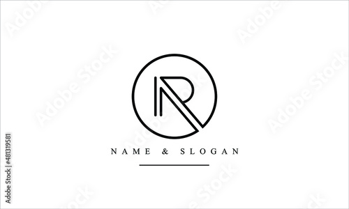 RI, IR, R, I abstract letters logo monogram