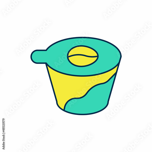 Filled outline Pour over coffee maker icon isolated on white background. Alternative methods of brewing coffee. Coffee culture. Vector